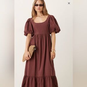 Chic Long Sleeve Burgundy Dress